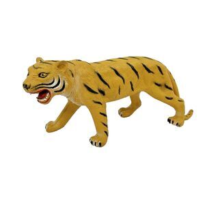 1986 Vintage Imperial 10.5" Plastic Toy Bengal Tiger Figure Cat Animal Rubber